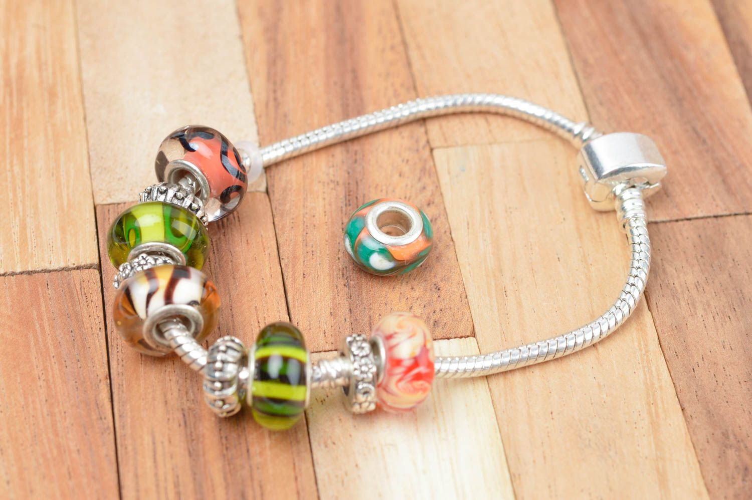 Handmade glass bead DIY jewelry supplies jewelry making ideas small gifts photo 4