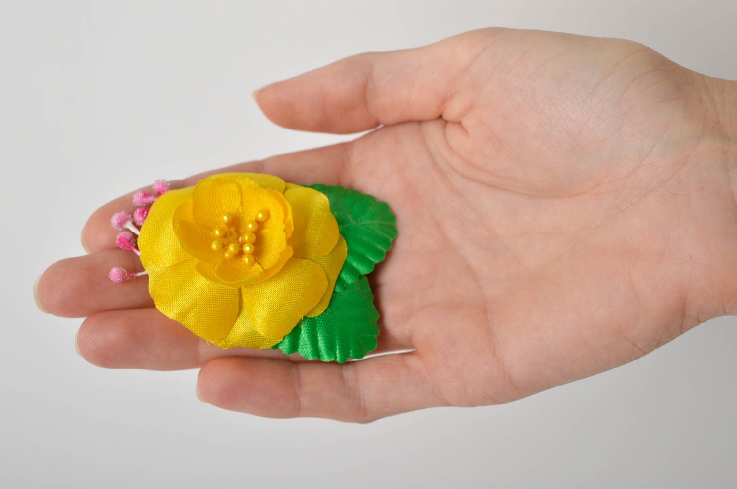 Beautiful handmade flower barrette hair clip for kids accessories for girls photo 5