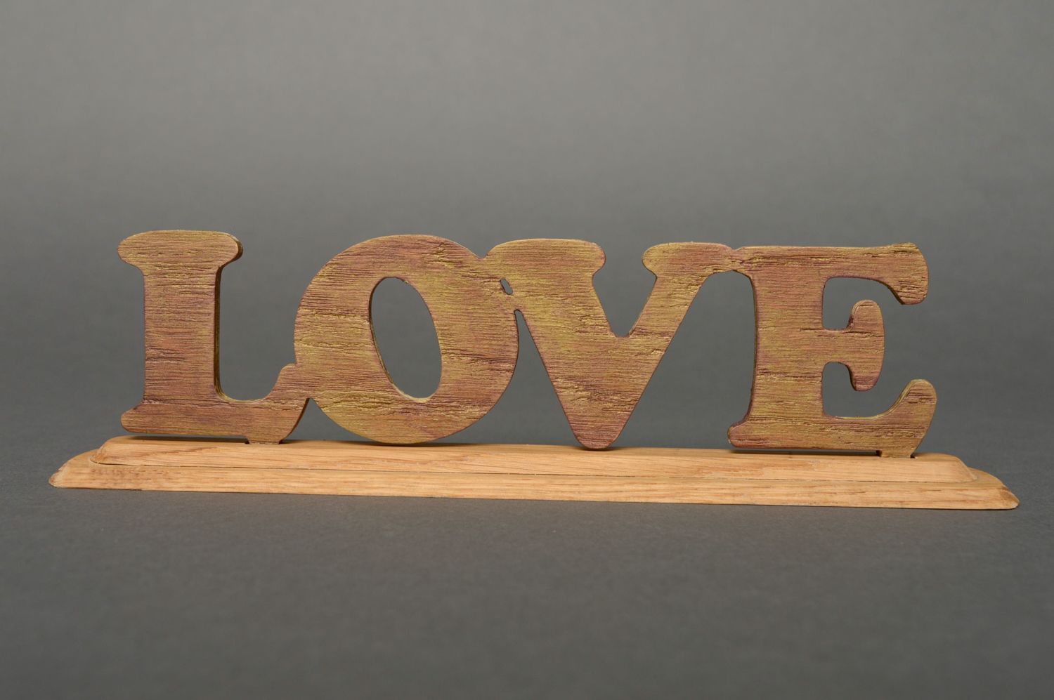 Wooden word for wedding love photo 2
