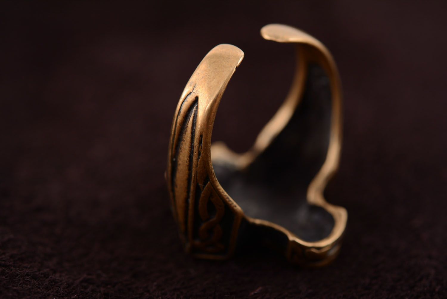 Homemade bronze seal ring photo 5
