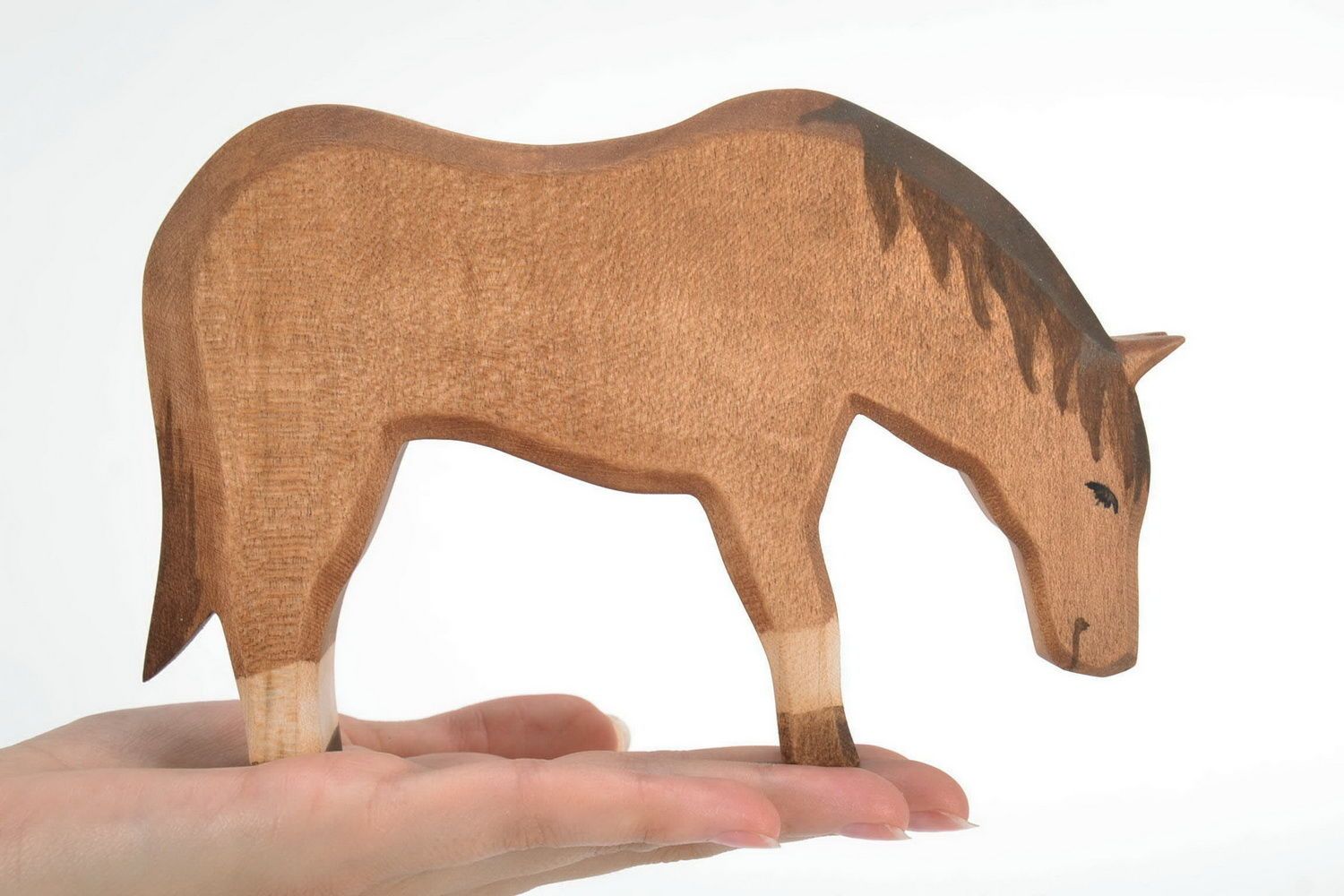 Jouet en bois décoratif Petit cheval fait main  photo 2