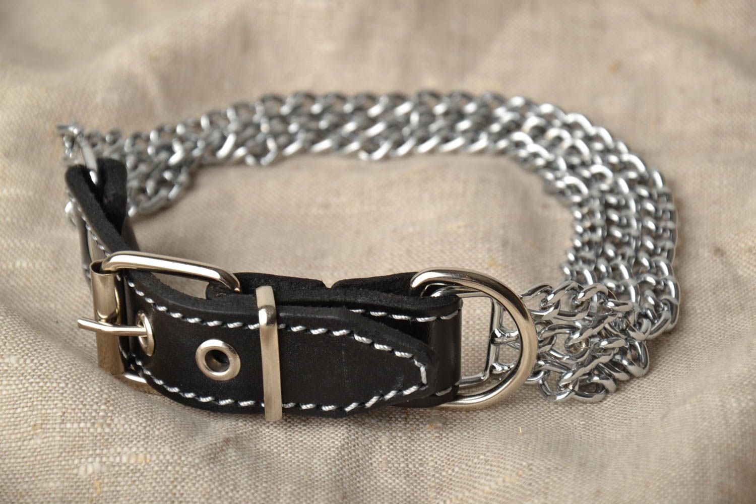 Metal prong collar for dog photo 1