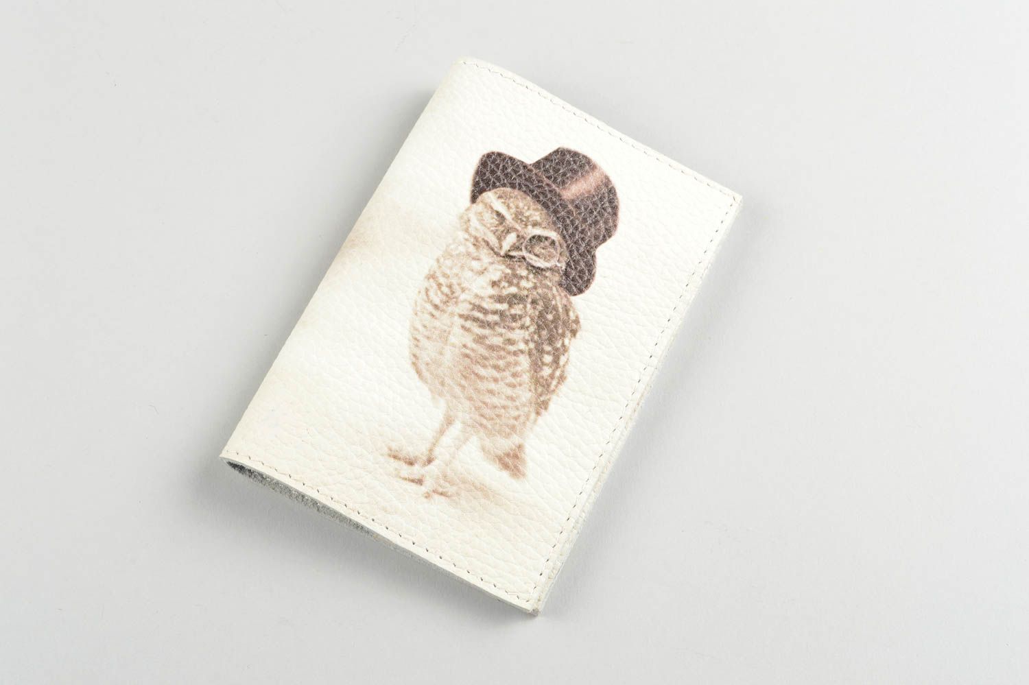Обложка на паспорт handmade необычный подарок обложка для загранпаспорта Сова фото 4