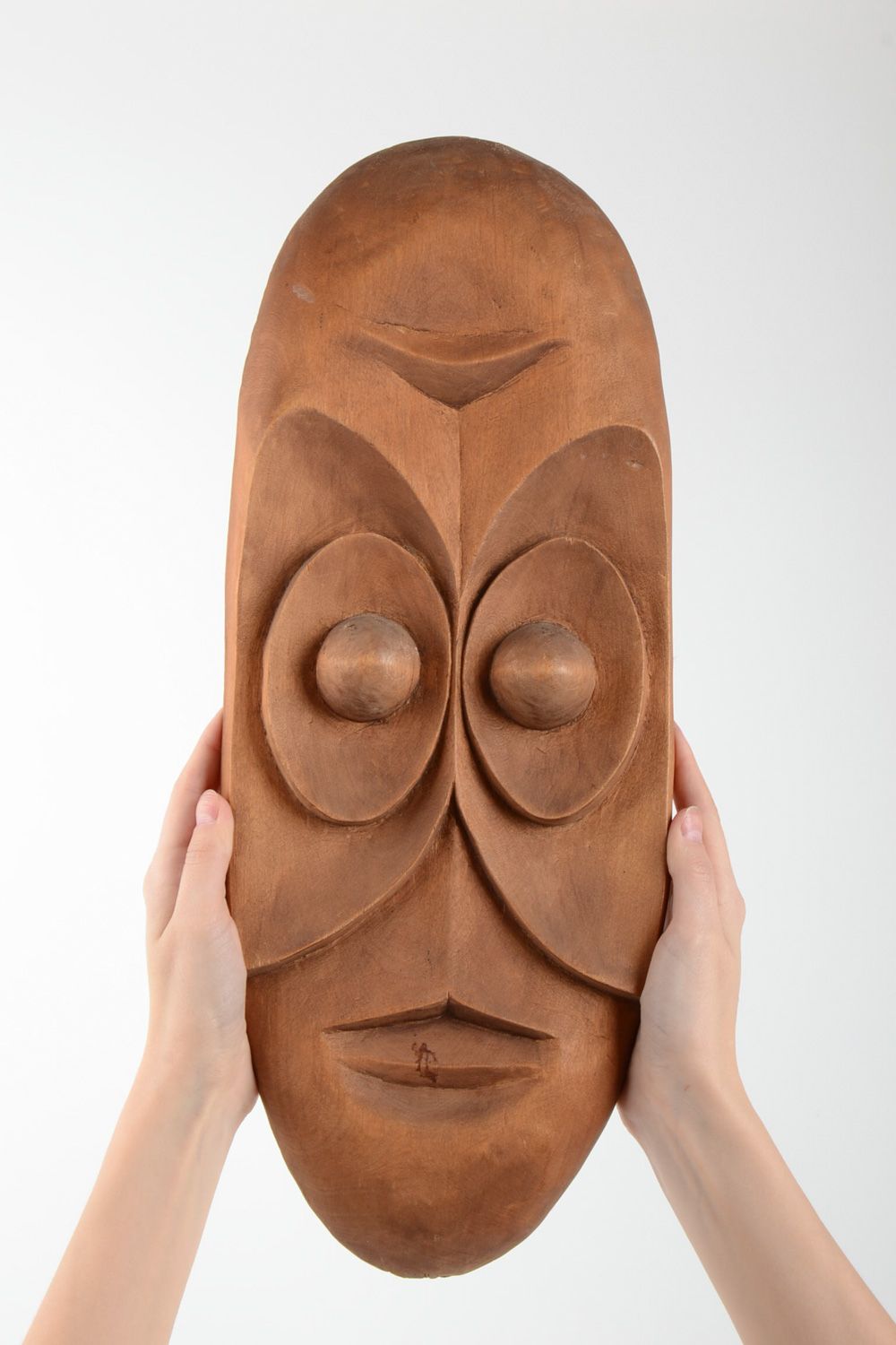 Máscara africana de madera hecha a mano para decorar paredes tallada original foto 5