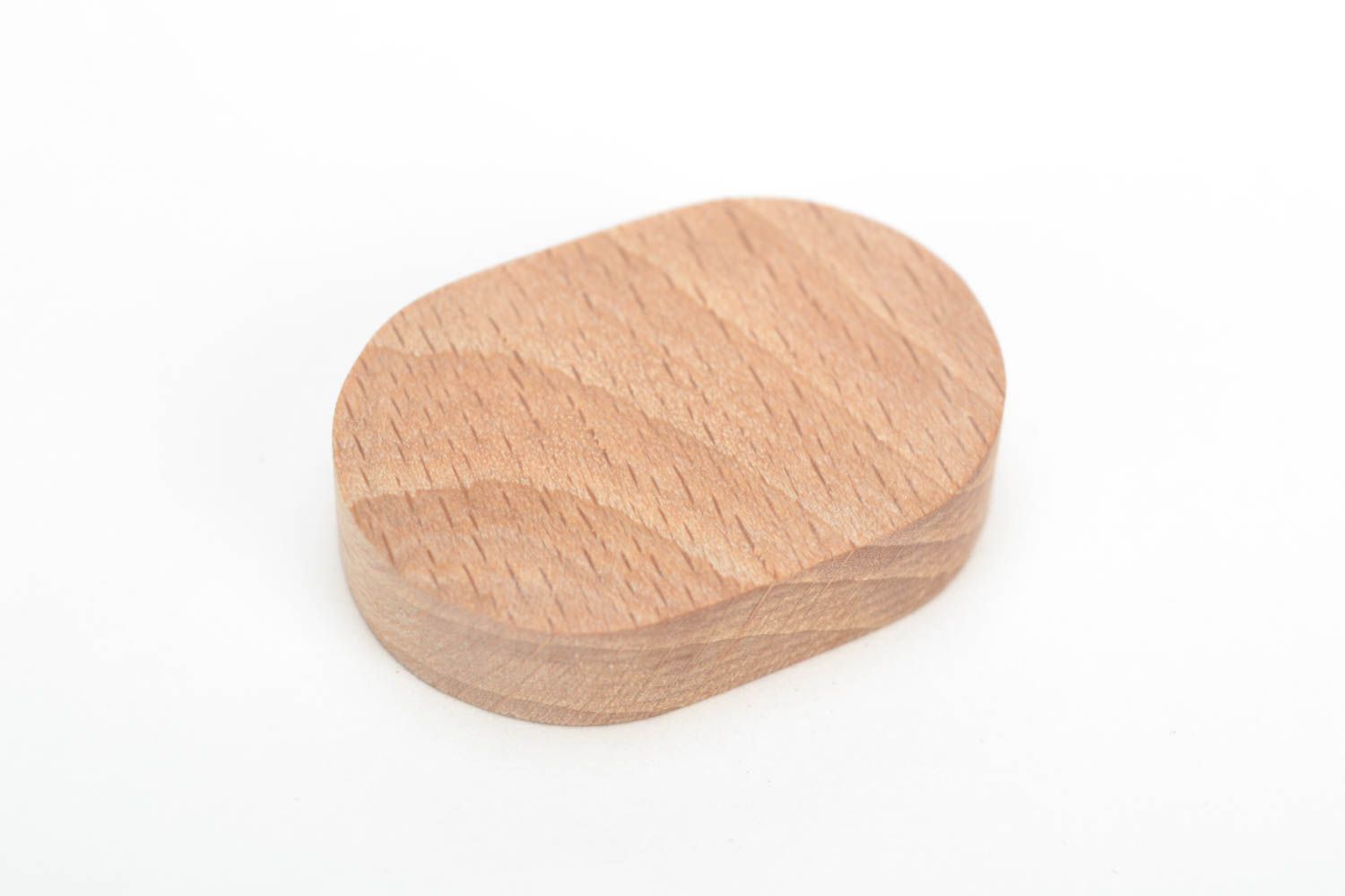 Oval blank for jewelry creation designer oak wood handmade accessory for ring photo 3