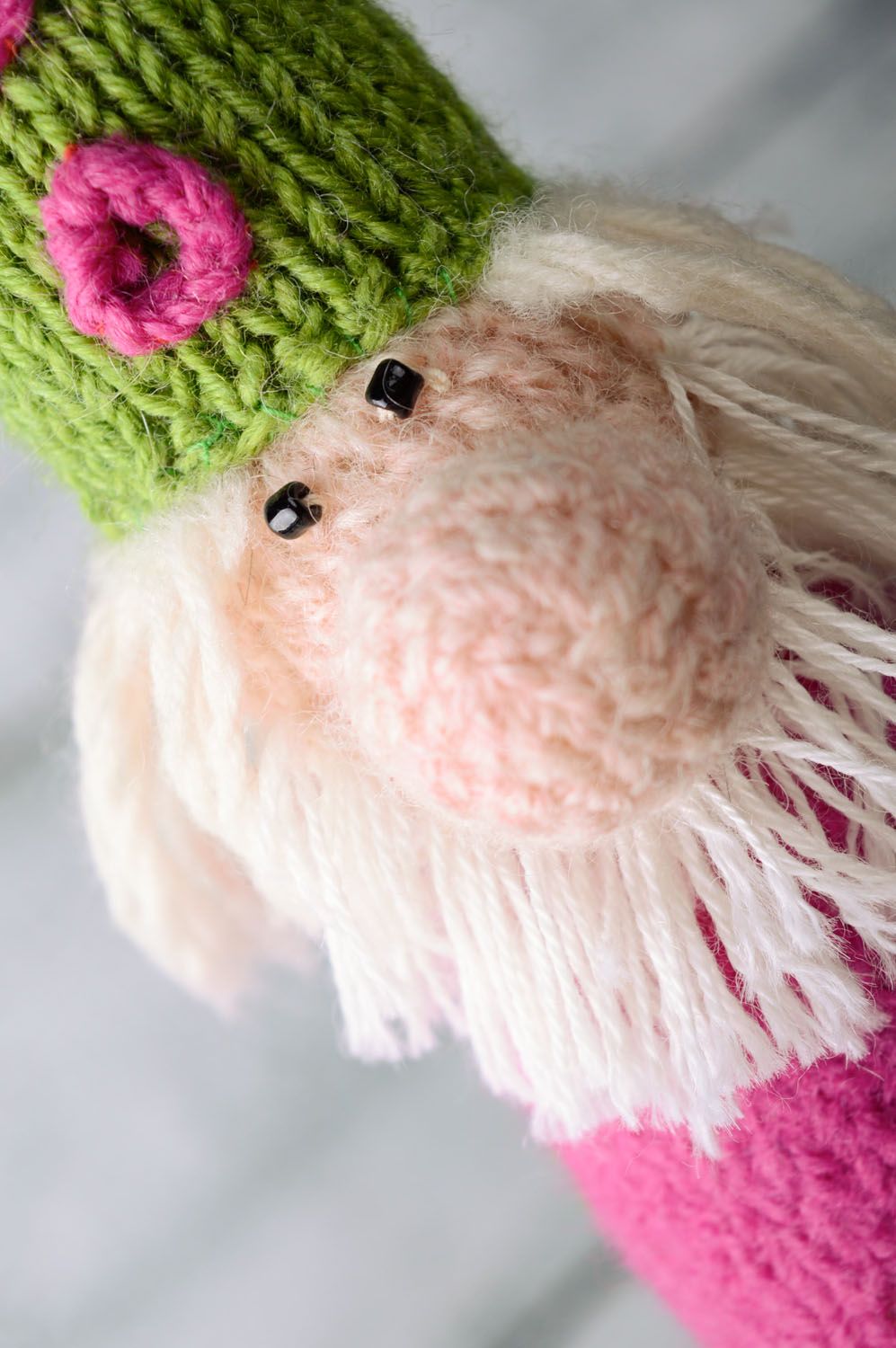 Poupée Gnome en laine faite main photo 2