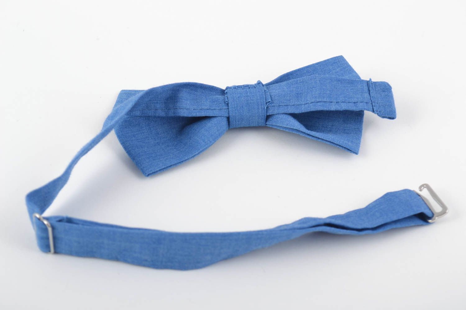 Beautiful handmade designer fabric bow tie with adjustable strap photo 2