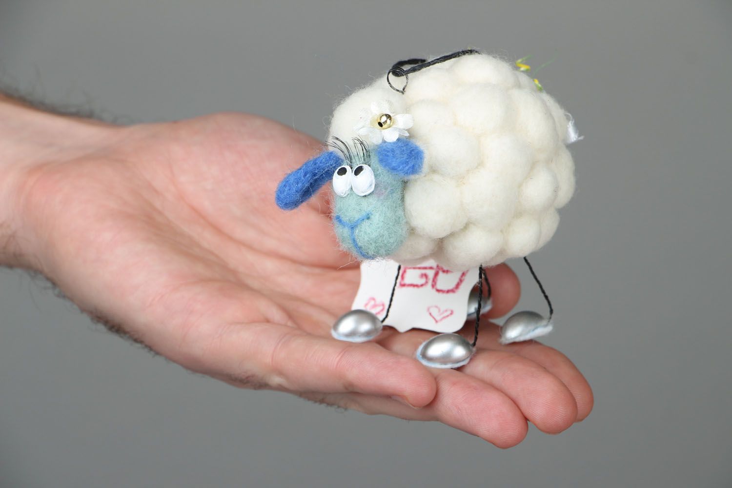 Toy made of natural wool photo 4