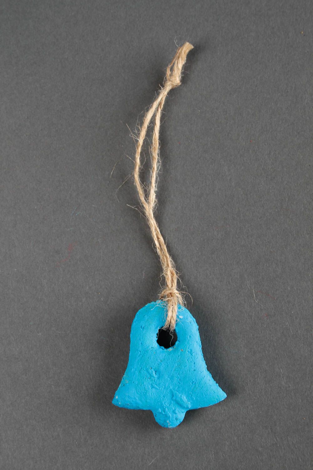 Blaue Deko für Weihnachten handmade Salzteig Figur Wohn Accessoire Glöckchen  foto 4