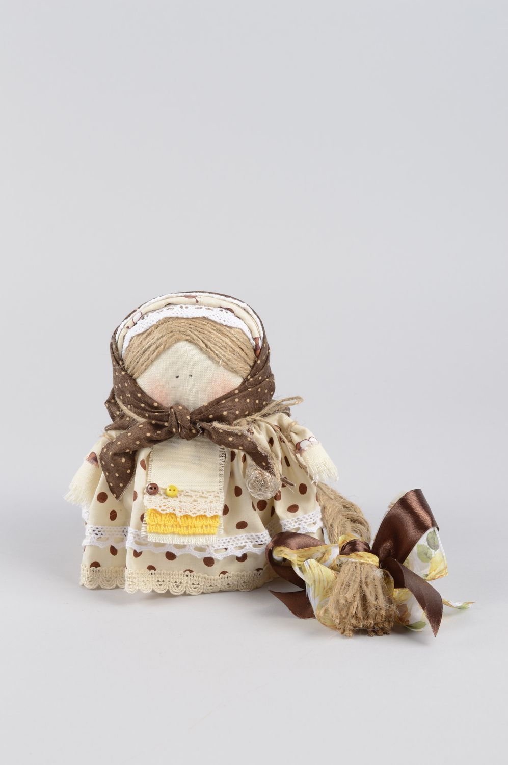 Muñeco de trapo artesanal relleno de granos decoración de hogar regalo original foto 1