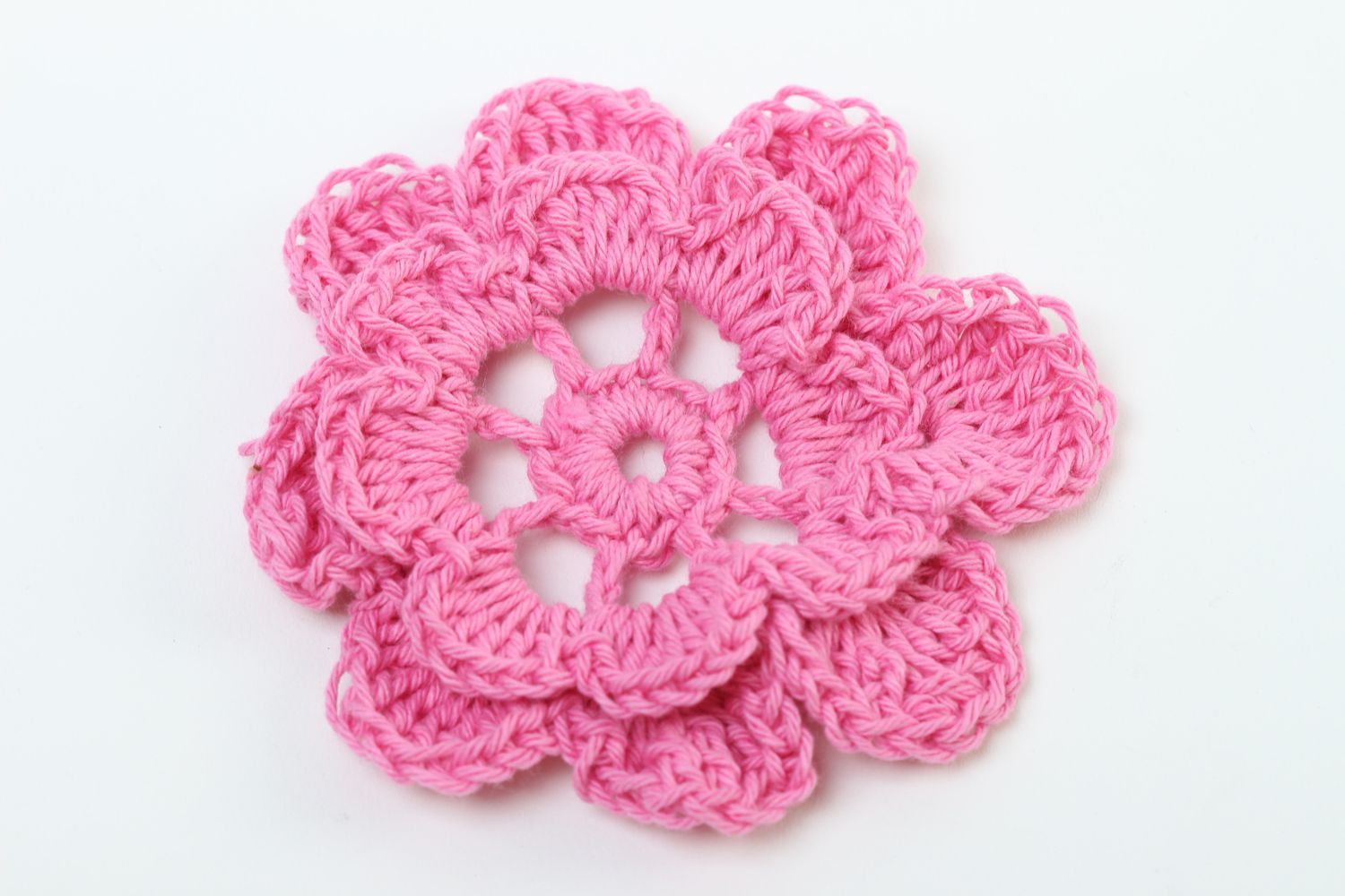 Crocheted flower handmade decorative flowers hair accessories craft supplies photo 2