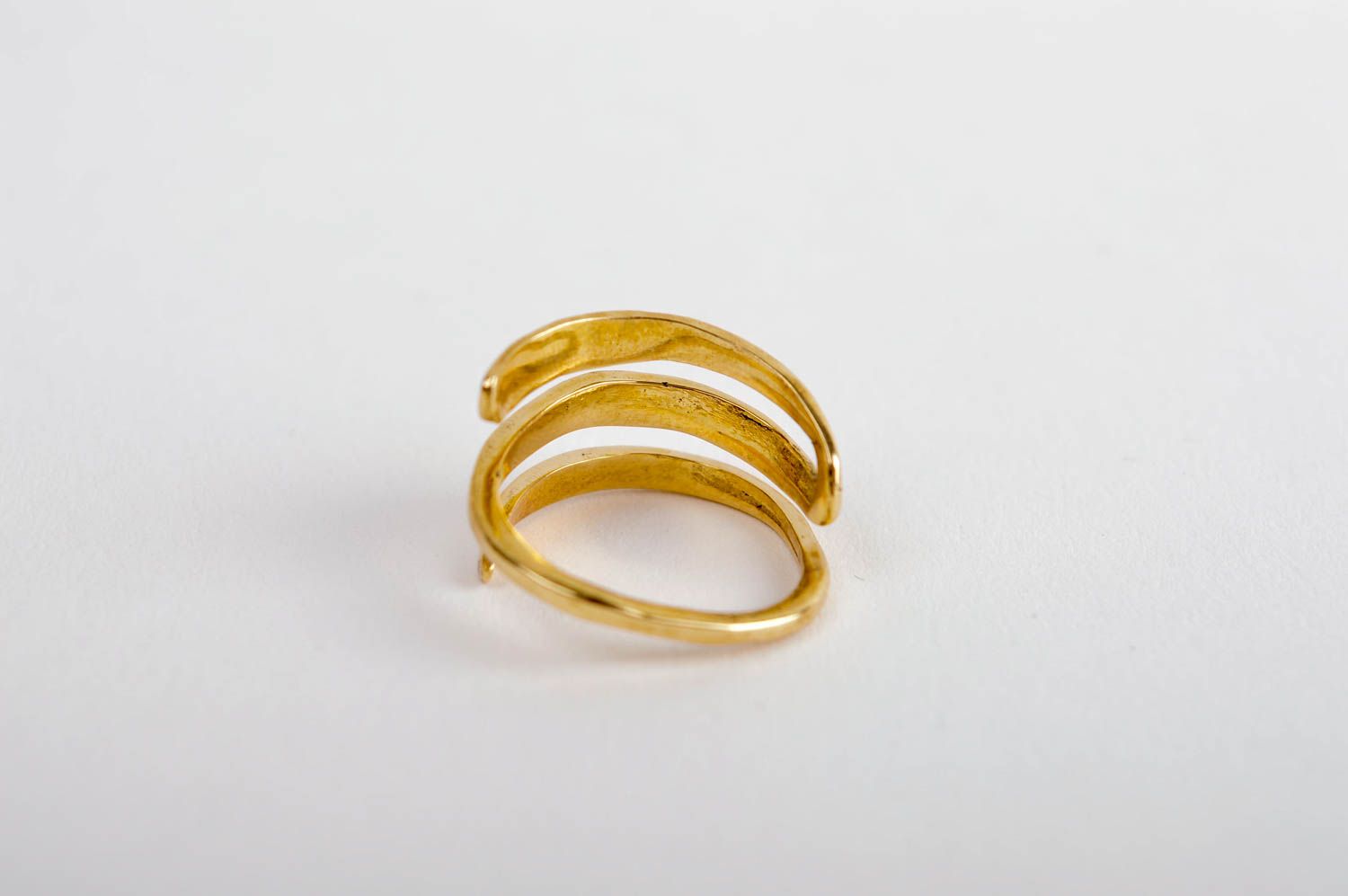 Handmade brass jewelry unusual designer ring stylish beautiful ring present photo 4
