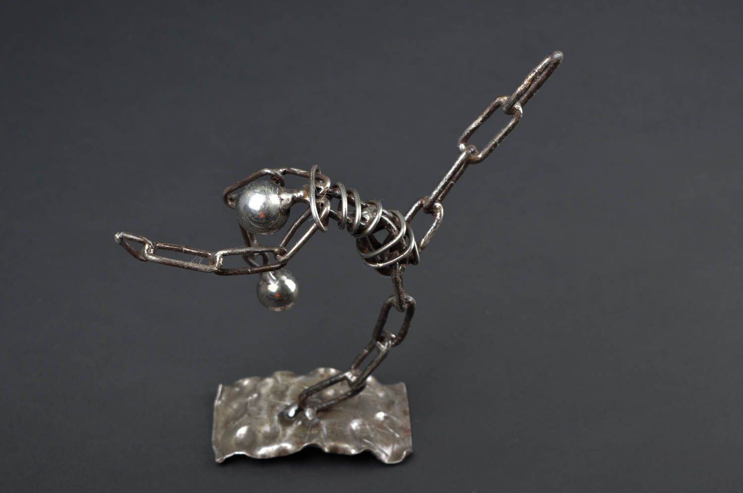 Figur aus Metall handmade Deko ausgefallenes Geschenk Tischdeko Idee Gymnastik foto 1