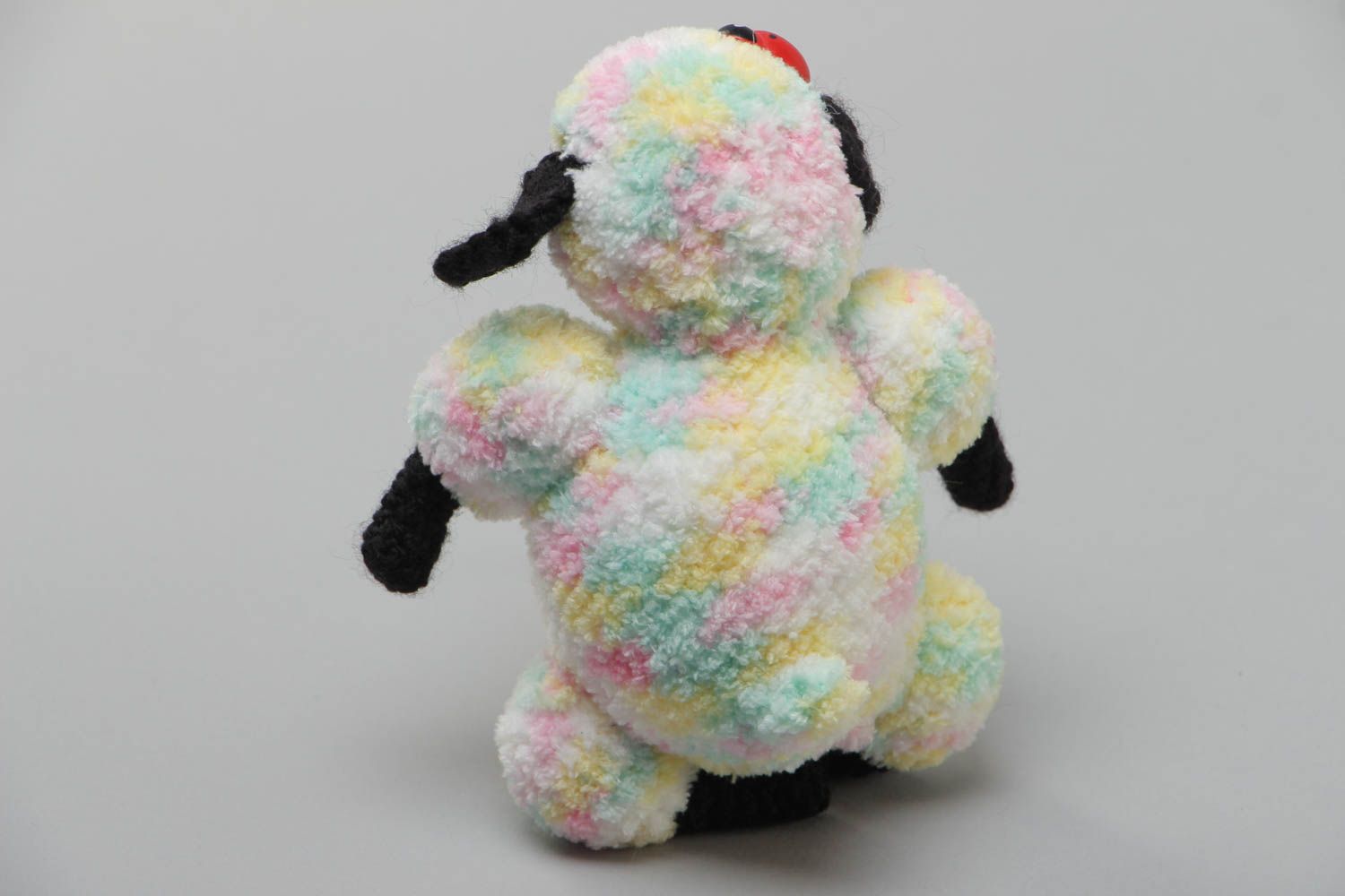 Soft handmade crocheted toy lamb cute funny present for baby photo 4