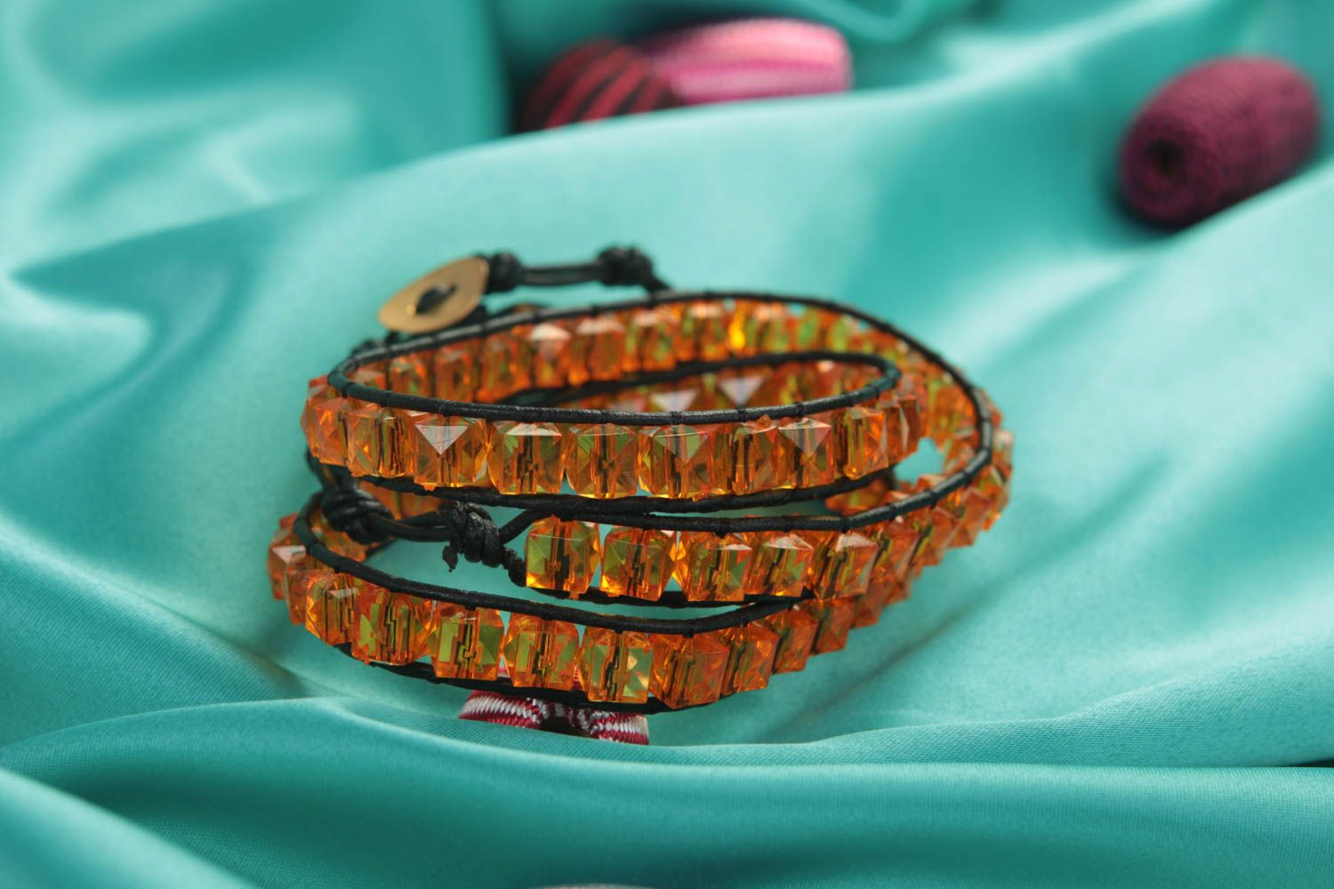 Handmade bracelet beads bracelet unusual gift designer bracelet for women photo 2
