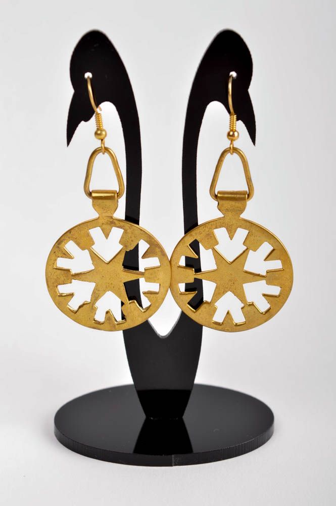 Stylish handmade metal earrings beautiful jewellery fashion trends gift ideas photo 2
