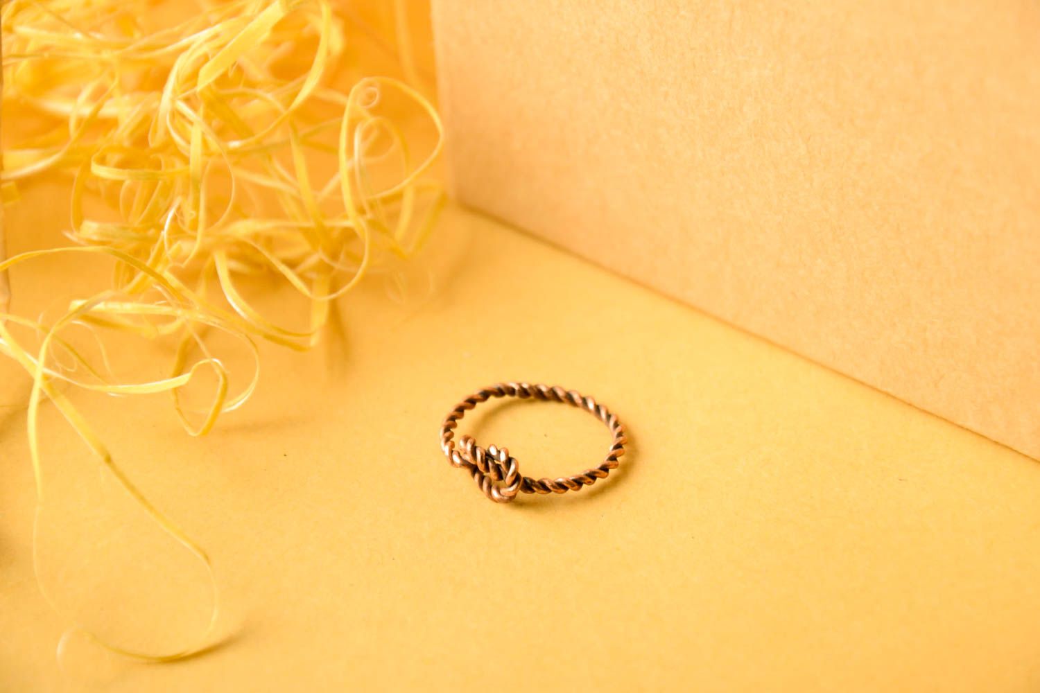 Необычное кольцо ручной работы женское кольцо и медной проволоки красивое кольцо фото 1