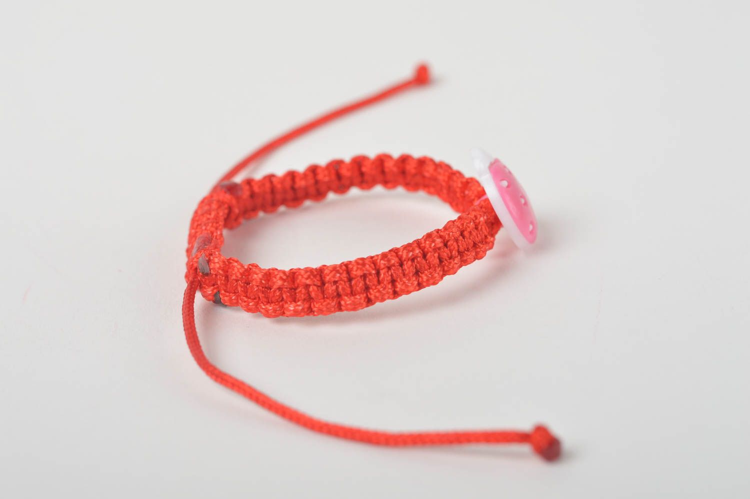 Handmade Textil Armband Armschmuck Damen Mode Schmuck Geschenk für Mädchen rot foto 3
