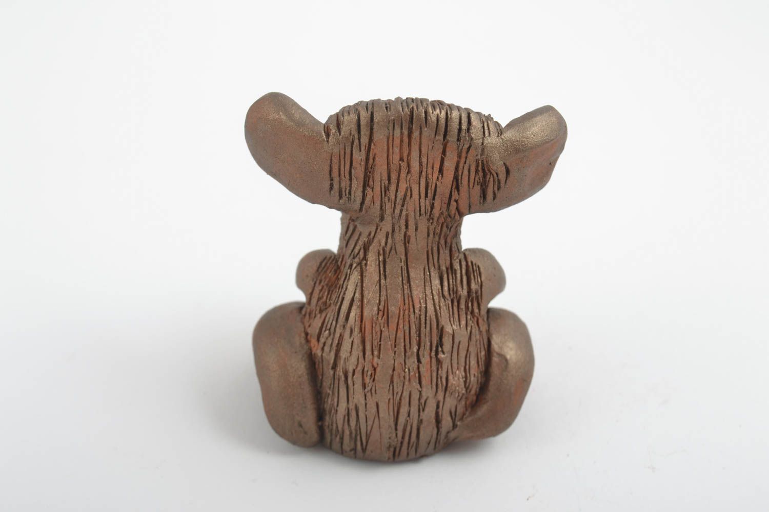 Статуэтка обезьянка сувенир ручной работы декоративная фигурка сувенир из глины фото 2