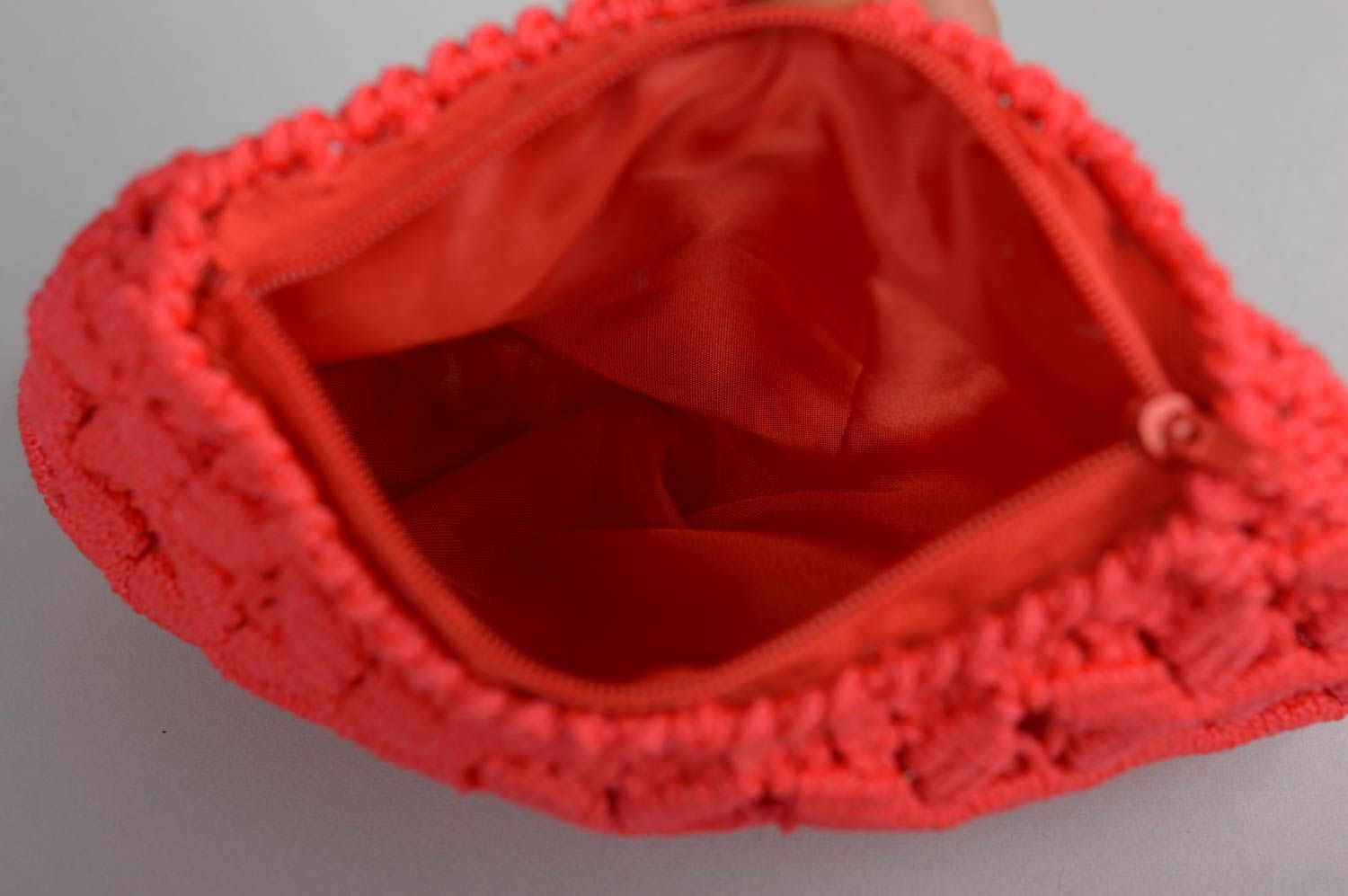 Kosmetiktasche Damen handmade Geschenk für Freundin Kulturbeutel Damen in Rot foto 4