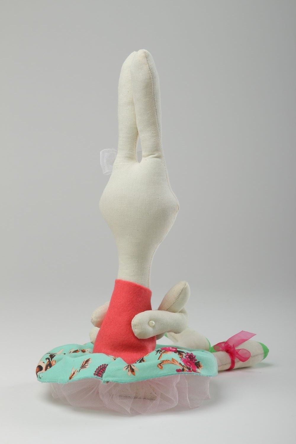 Игрушка ручной работы интерьерная игрушка в виде зайчика декор для дома фото 4