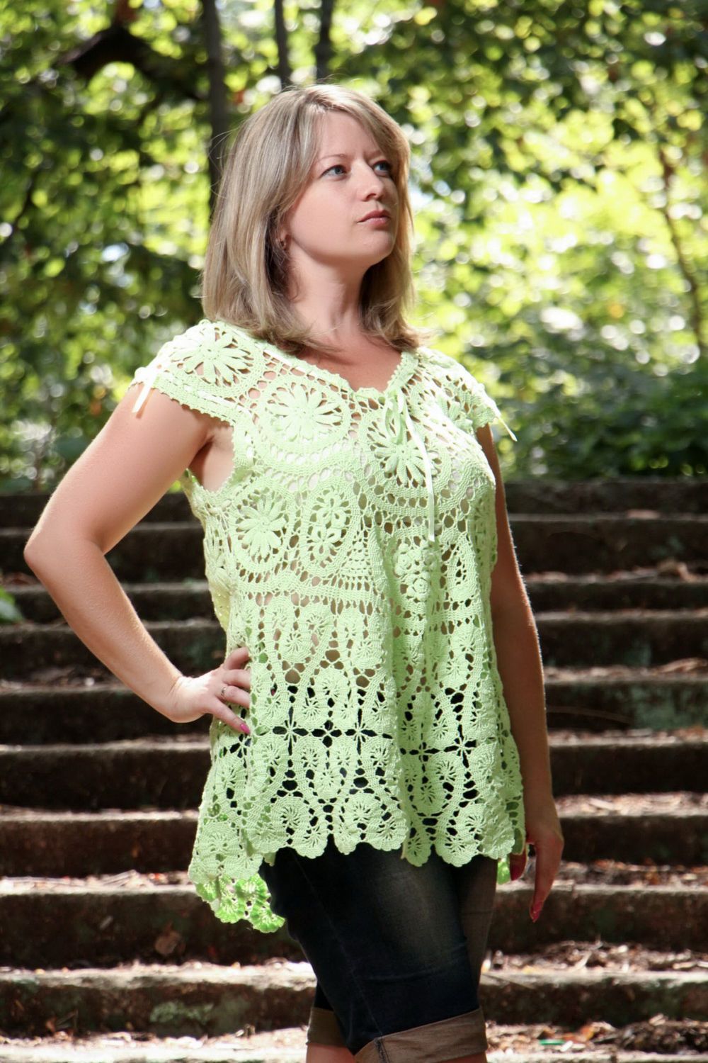 Knitted cotton tunic photo 4