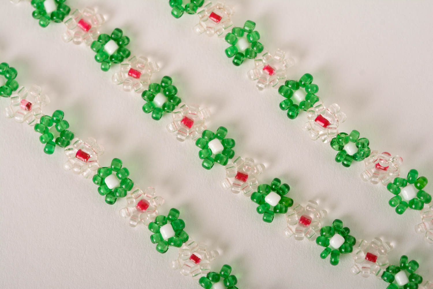 Blumen Halskette handgemachter Hals Schmuck stilvolles Frauen Accessoire in Grün foto 5