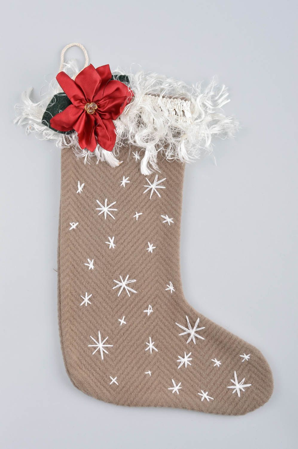 Socke zu Weihnachten handmade Deko Weihnachten Deko Tannenbaum Schmuck originell foto 3
