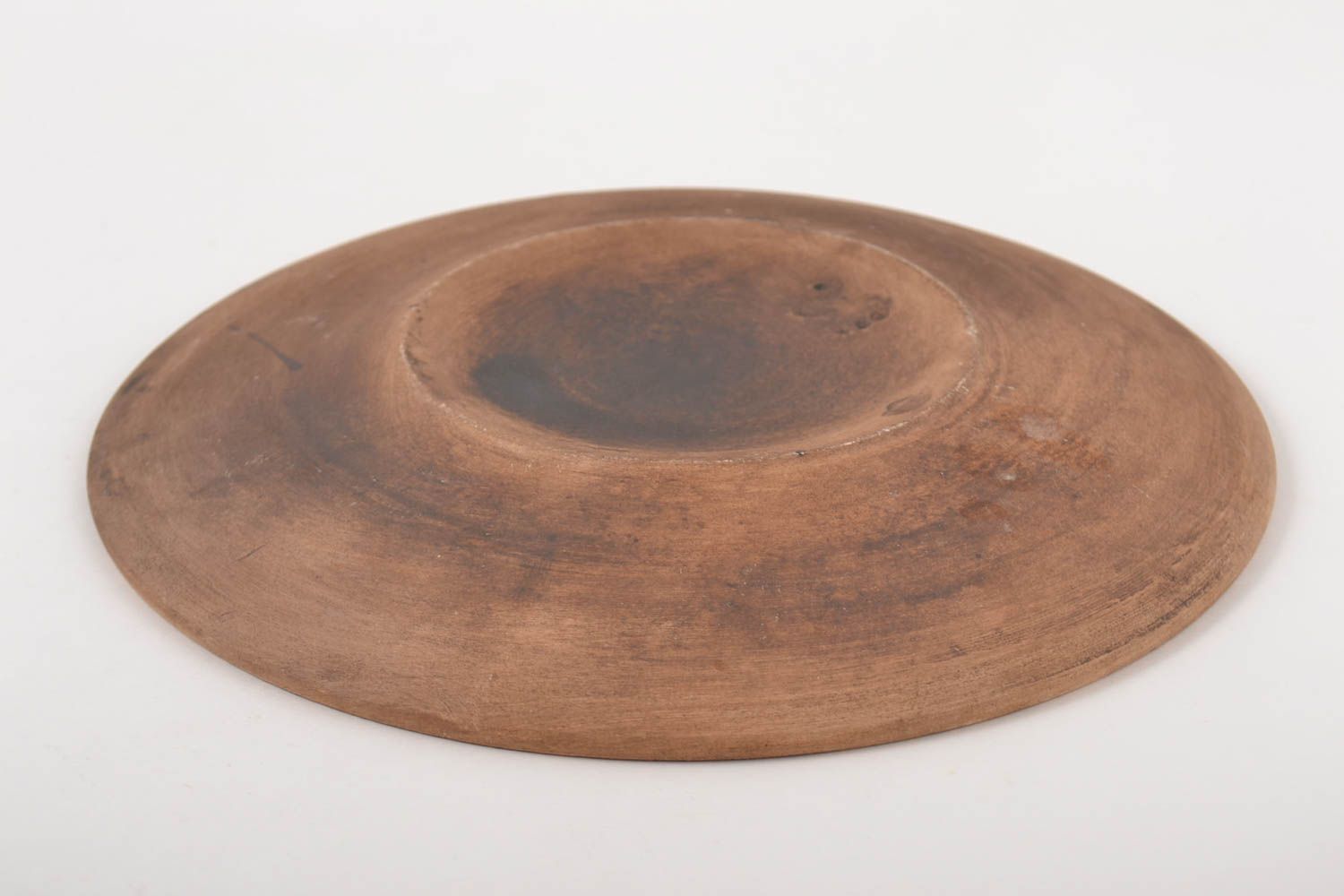 Керамическая тарелка ручной работы глиняная посуда расписная тарелка Ежики фото 4