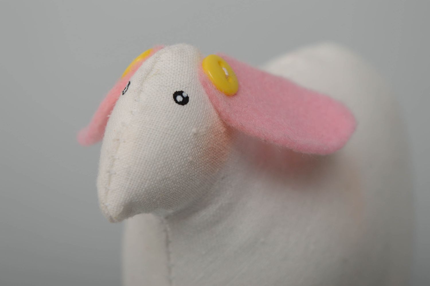 Handmade fabric toy Lamb with Wheels photo 2