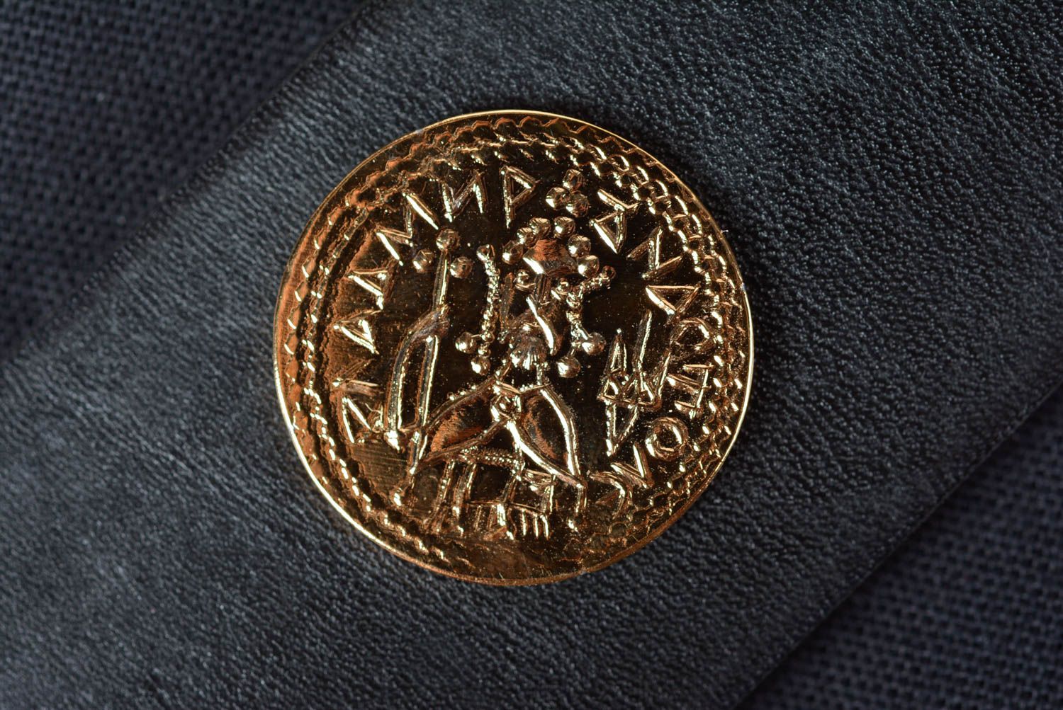 Копия монеты handmade редкая монета позолоченная старая монета Владимира фото 2