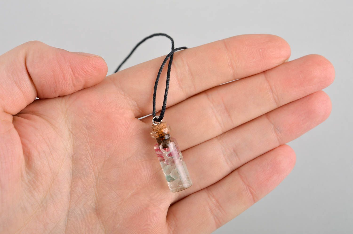 Homemade jewelry glass vial charm glass vial pendant necklace cool jewelry photo 5