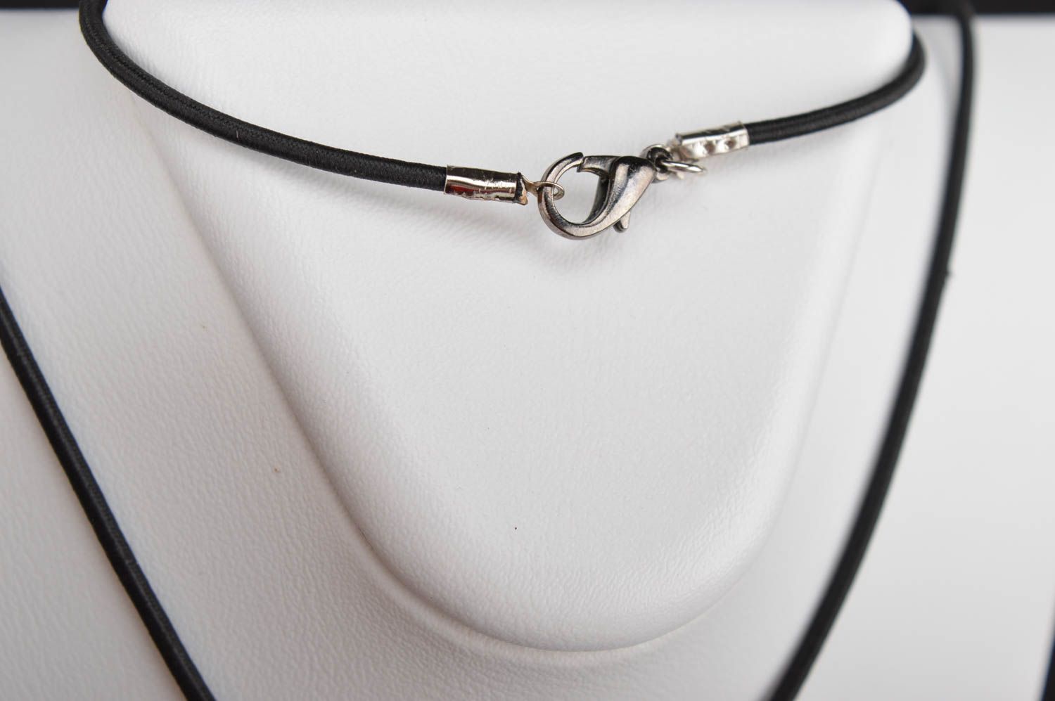 Stylish handmade plastic pendant unusual pendant on cord gifts for her photo 2