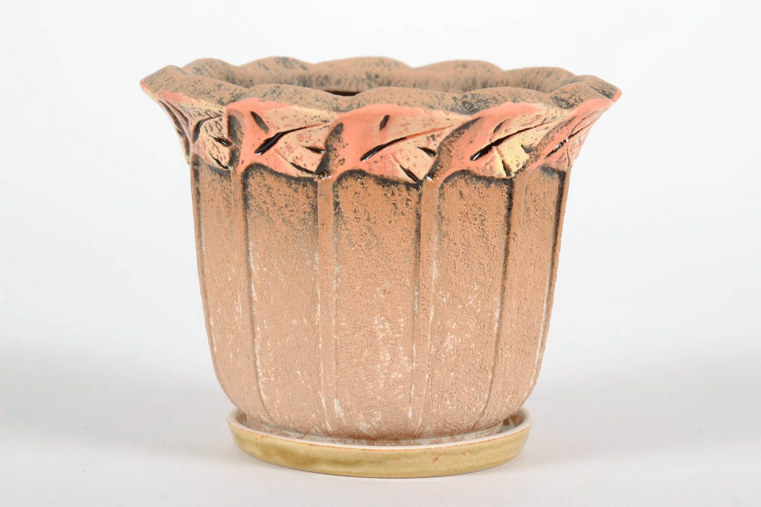 Maceta cerámica para plantas domésticas foto 2