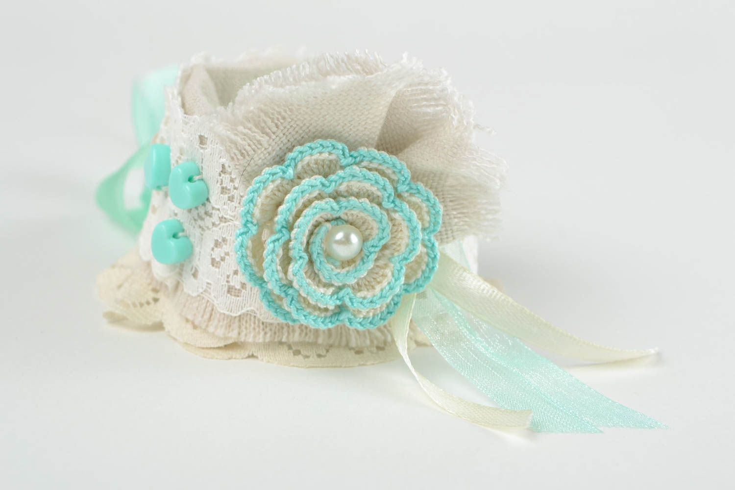 Свадебное украшение ручной работы модный браслет красивая свадебная бутоньерка  фото 5
