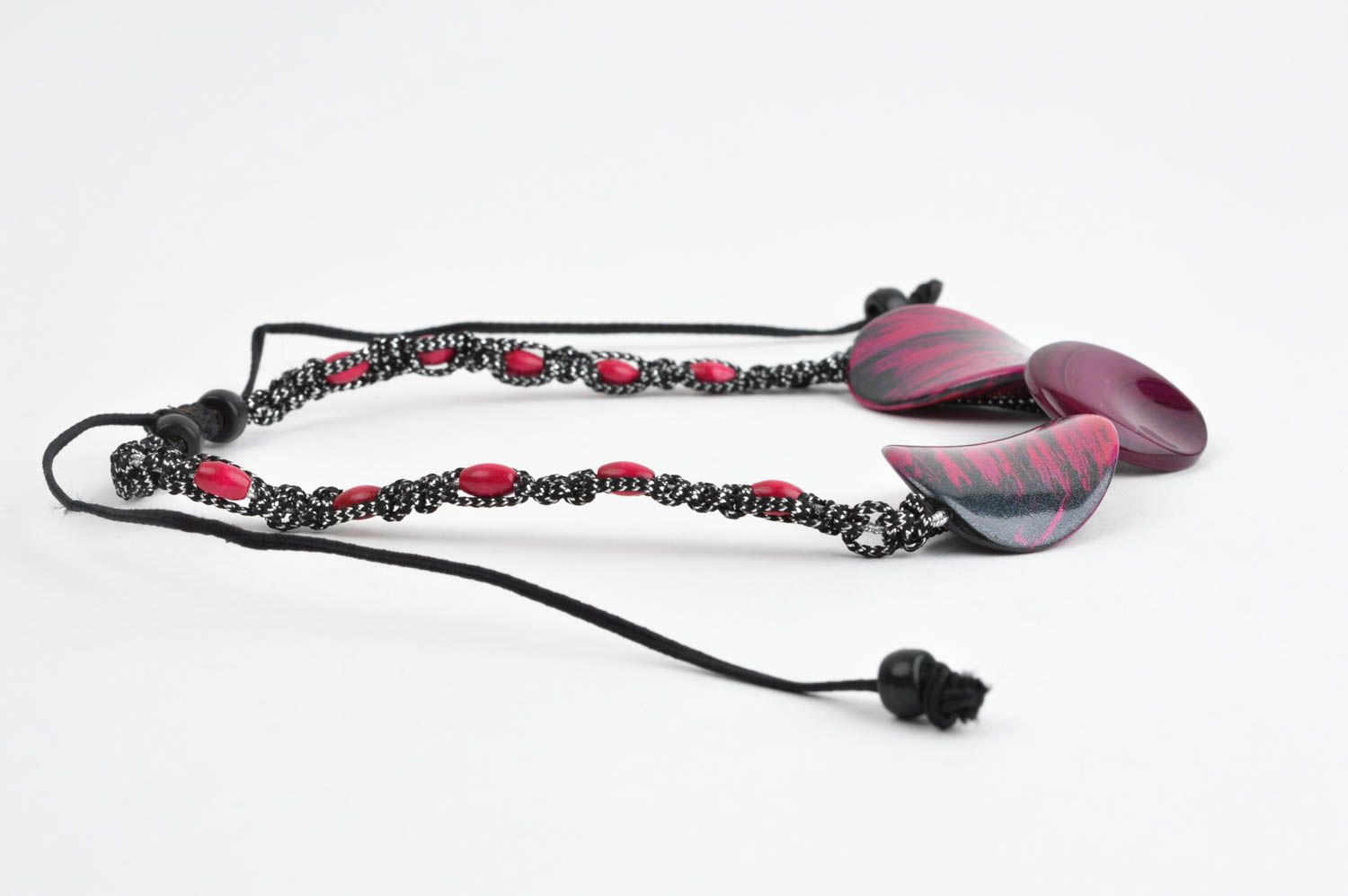 Handmade Rocailles Kette Frauen Accessoire Halskette für Frauen weinrot schön foto 2