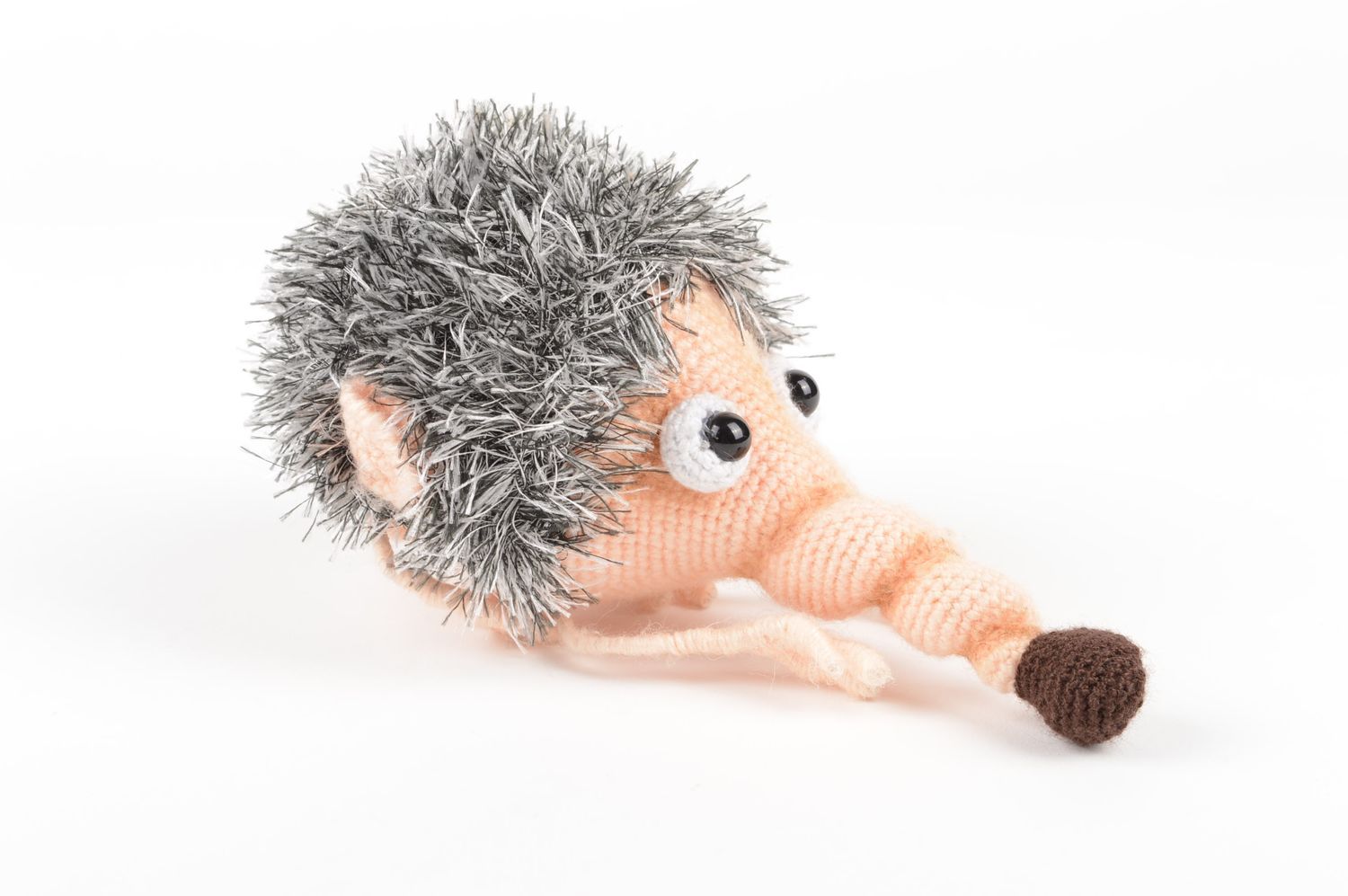 Handmade soft toy hedgehog designer beautiful toy unusual stylish toy photo 2