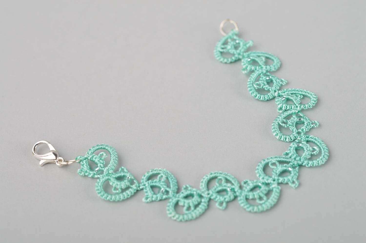 Stylish handmade woven lace bracelet wrist bracelet textile jewelry designs photo 2