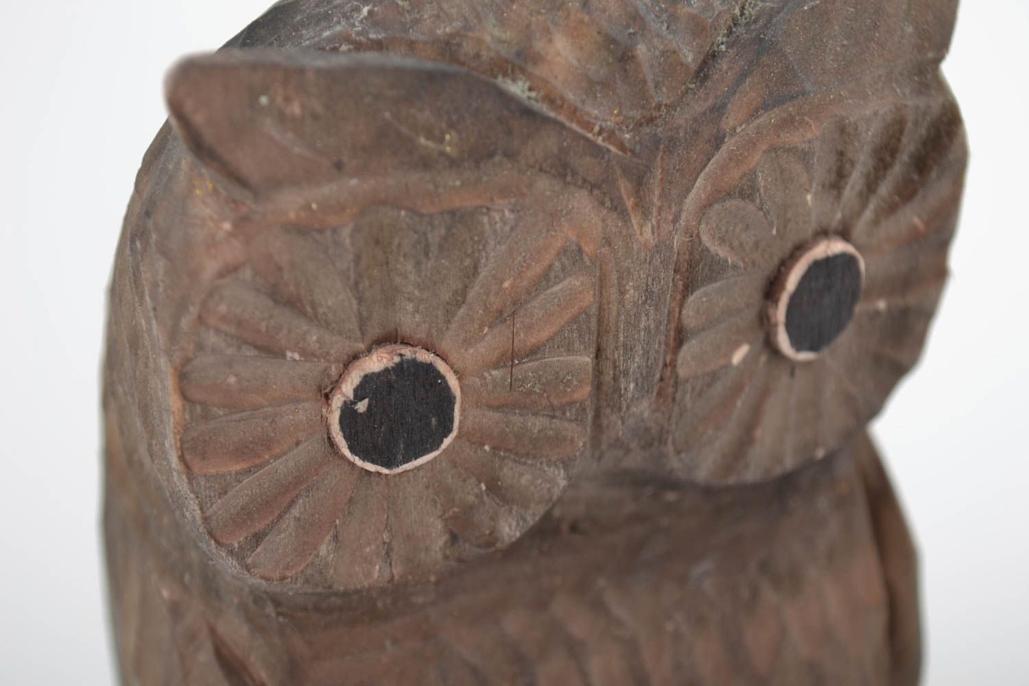 Набор статуэток совы деревянные резные ручной работы для декора интерьера фото 2