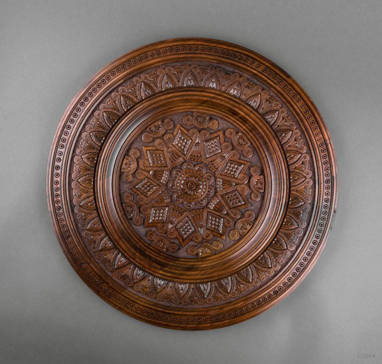 Wooden carved plate photo 3