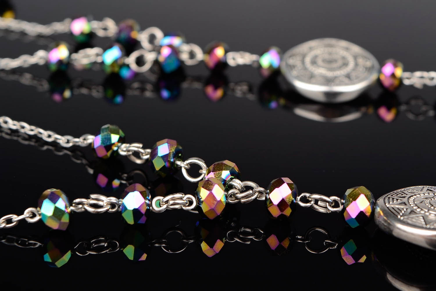 Ensemble de bracelets de cheville en cristal tchèque photo 1