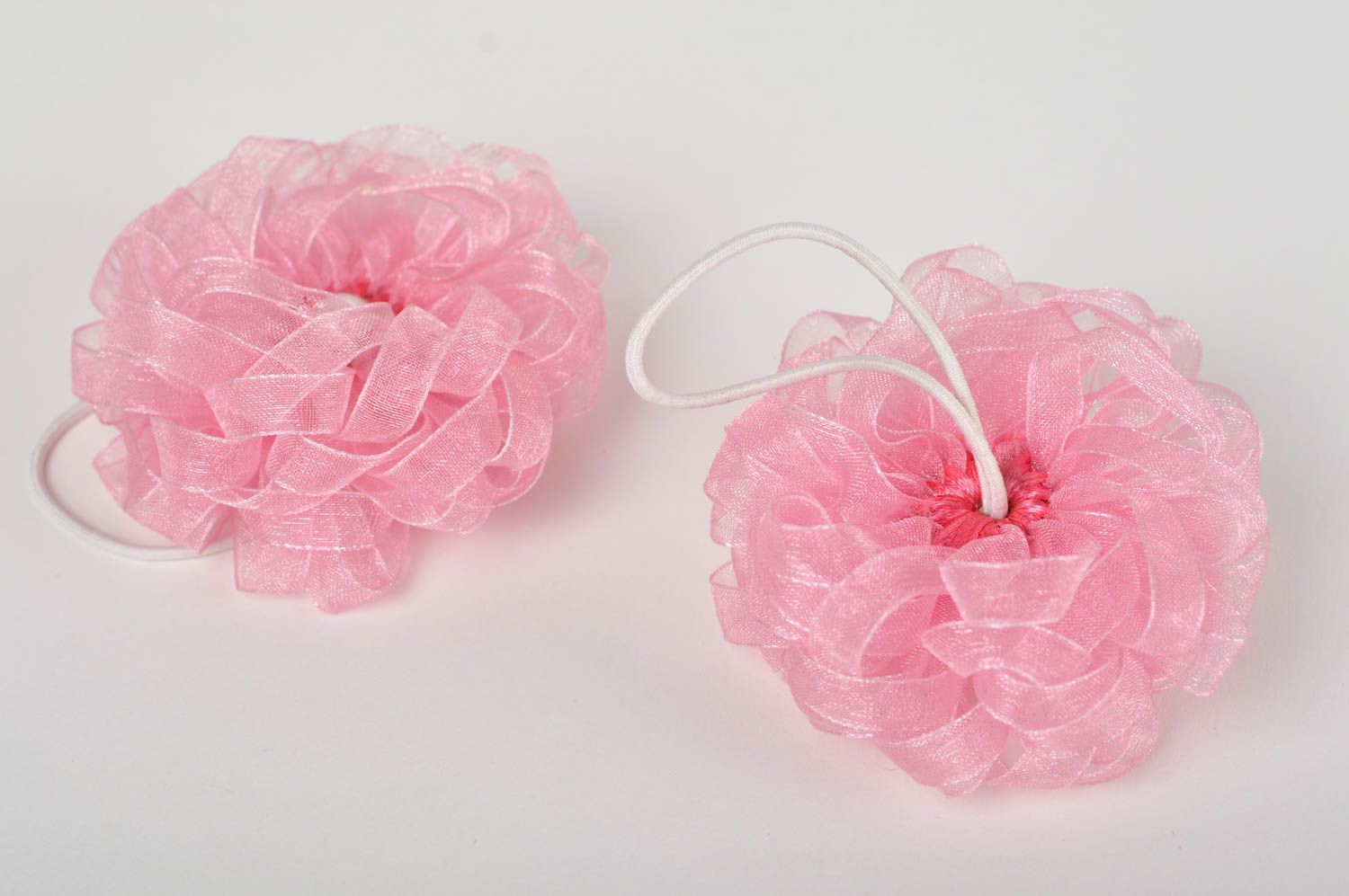 Handmade children scrunchy hair accessories flower barrettes present for girl photo 2