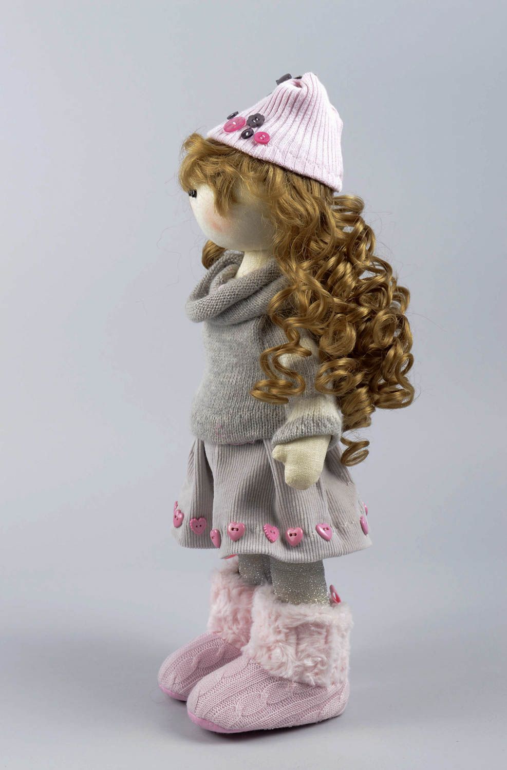Unusual handmade soft toy for kids rag doll for girls birthday gift ideas photo 3