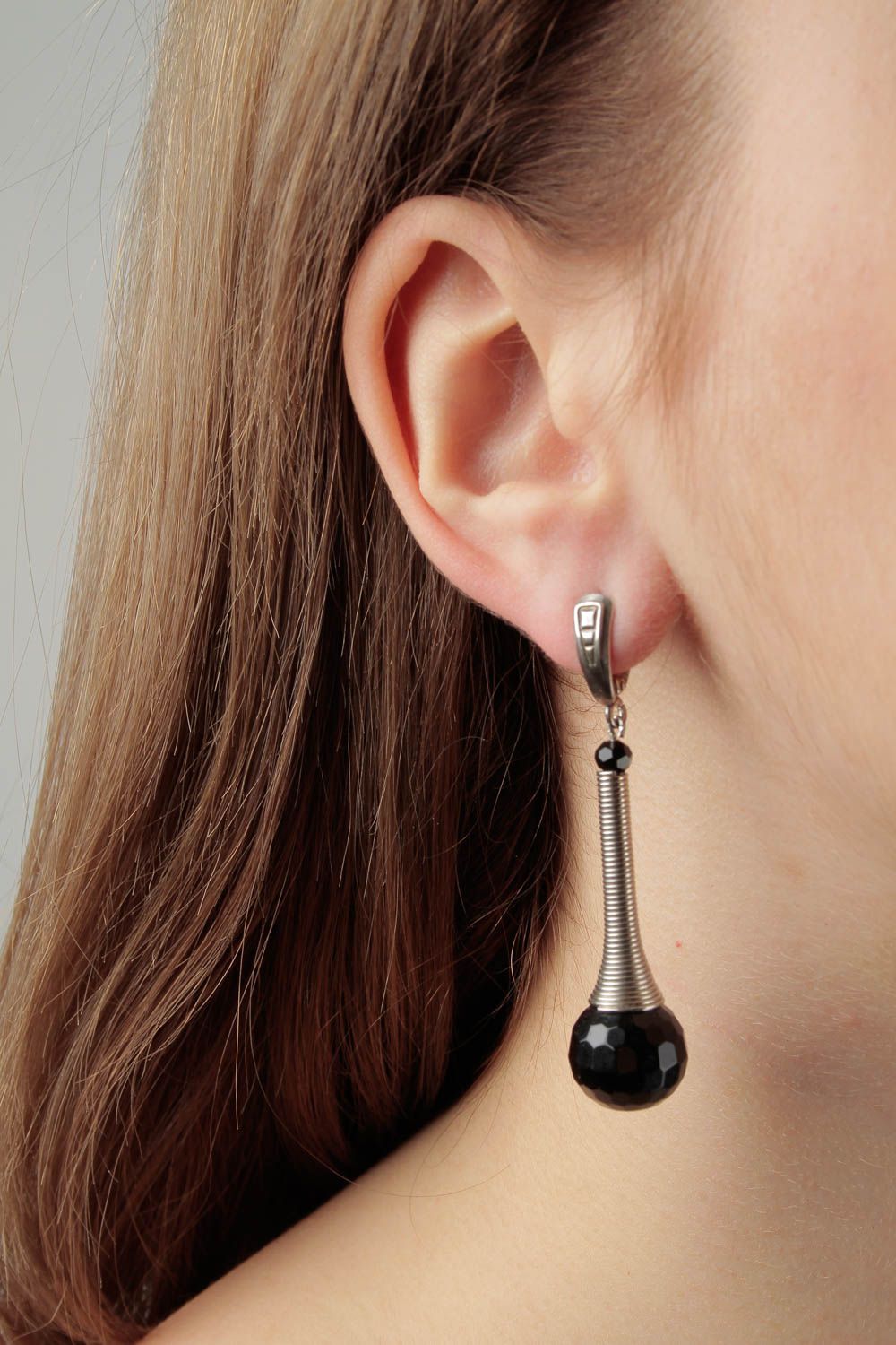 Handgemachter Schmuck silberne Ohrringe ausgefallener Ohrschmuck Frauen Ohrringe foto 5