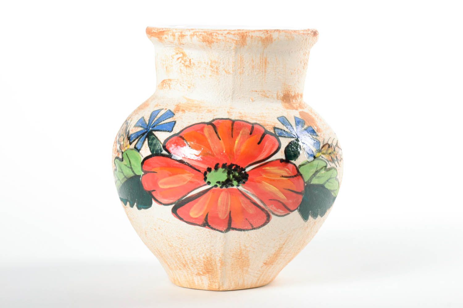 6 inches floral design vase jar for home décor 2 lb photo 4