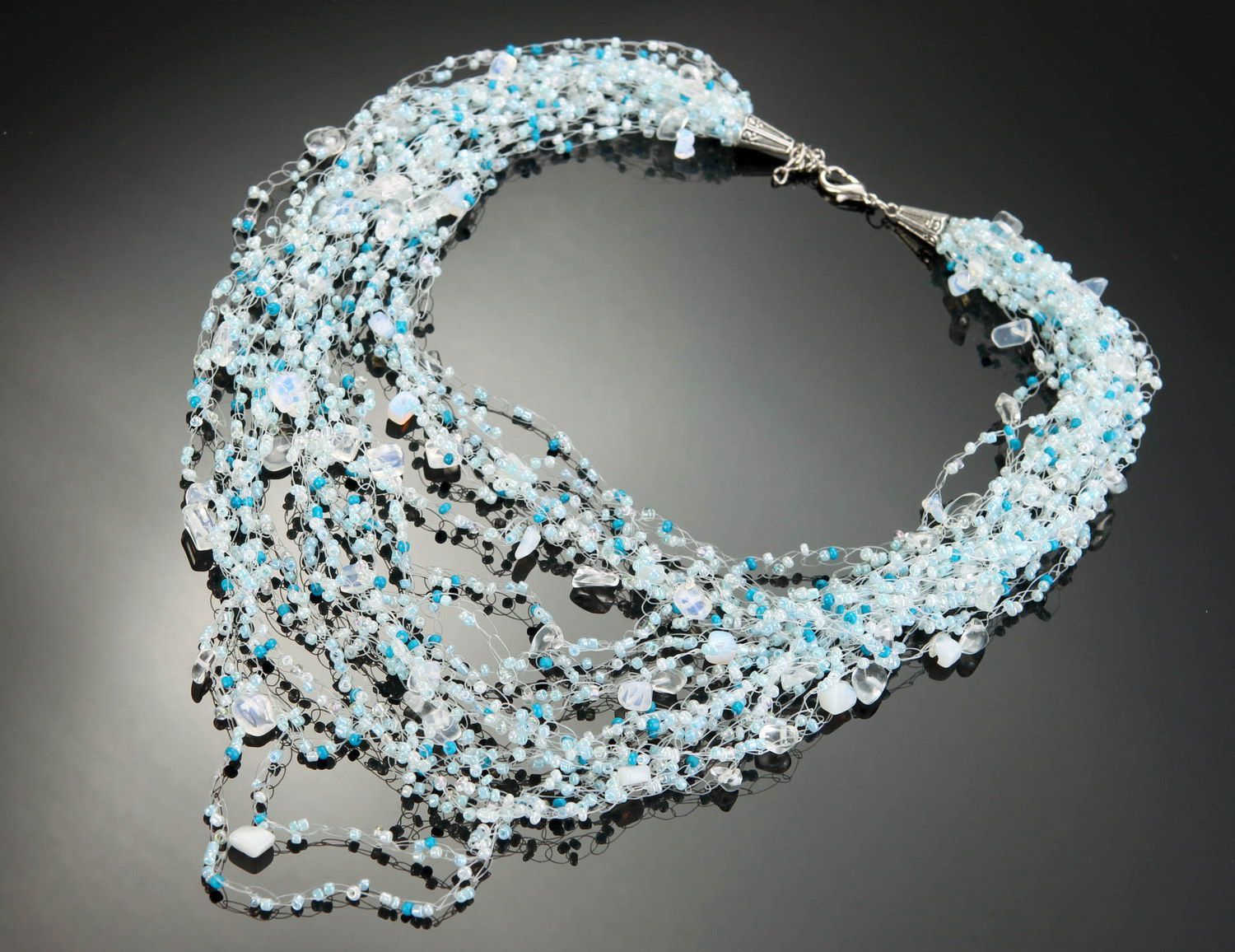 Necklace made of opal fragments photo 1