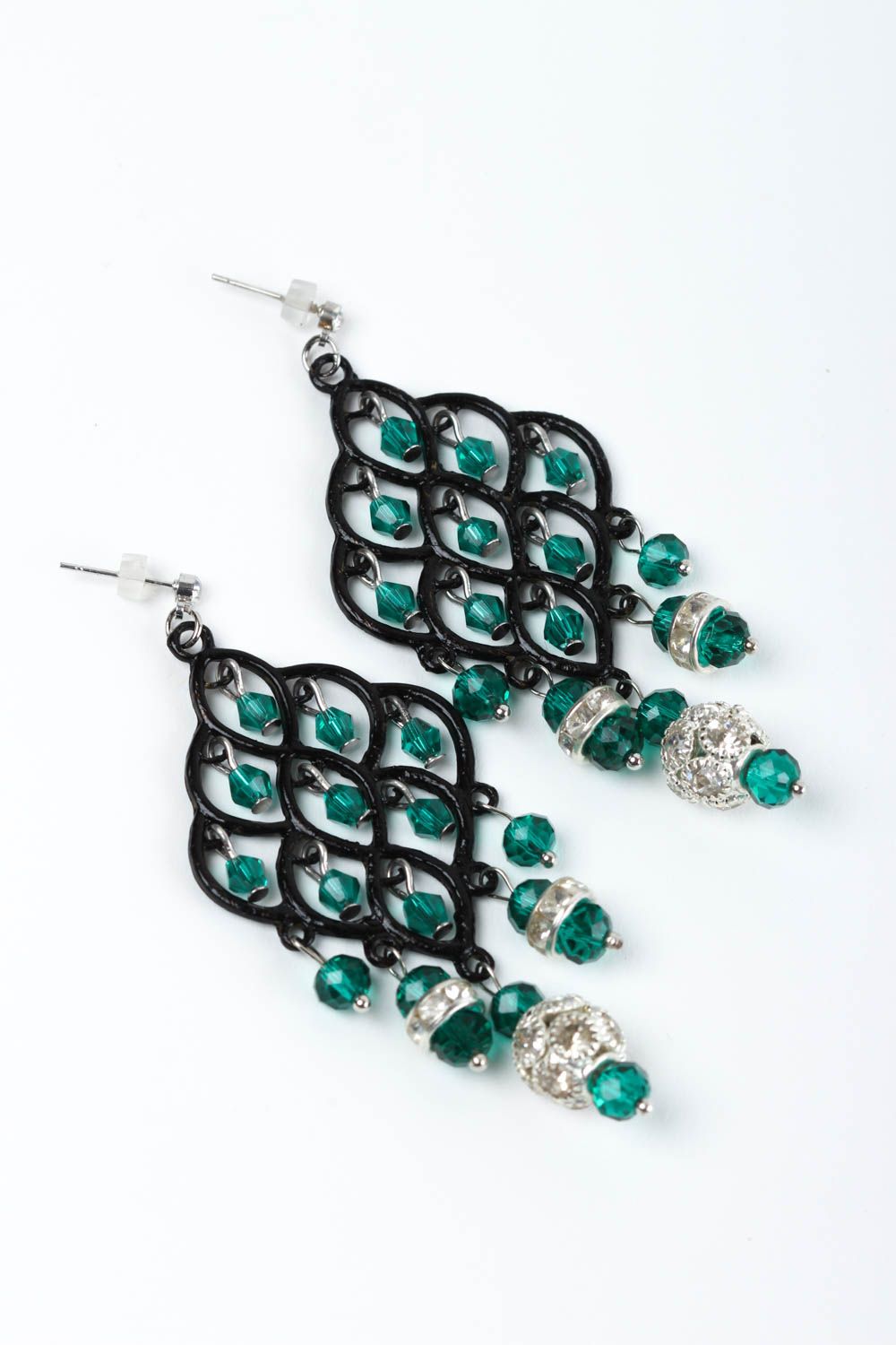 Handmae earrings beaded earrings designer accessory unusual gift for women photo 2