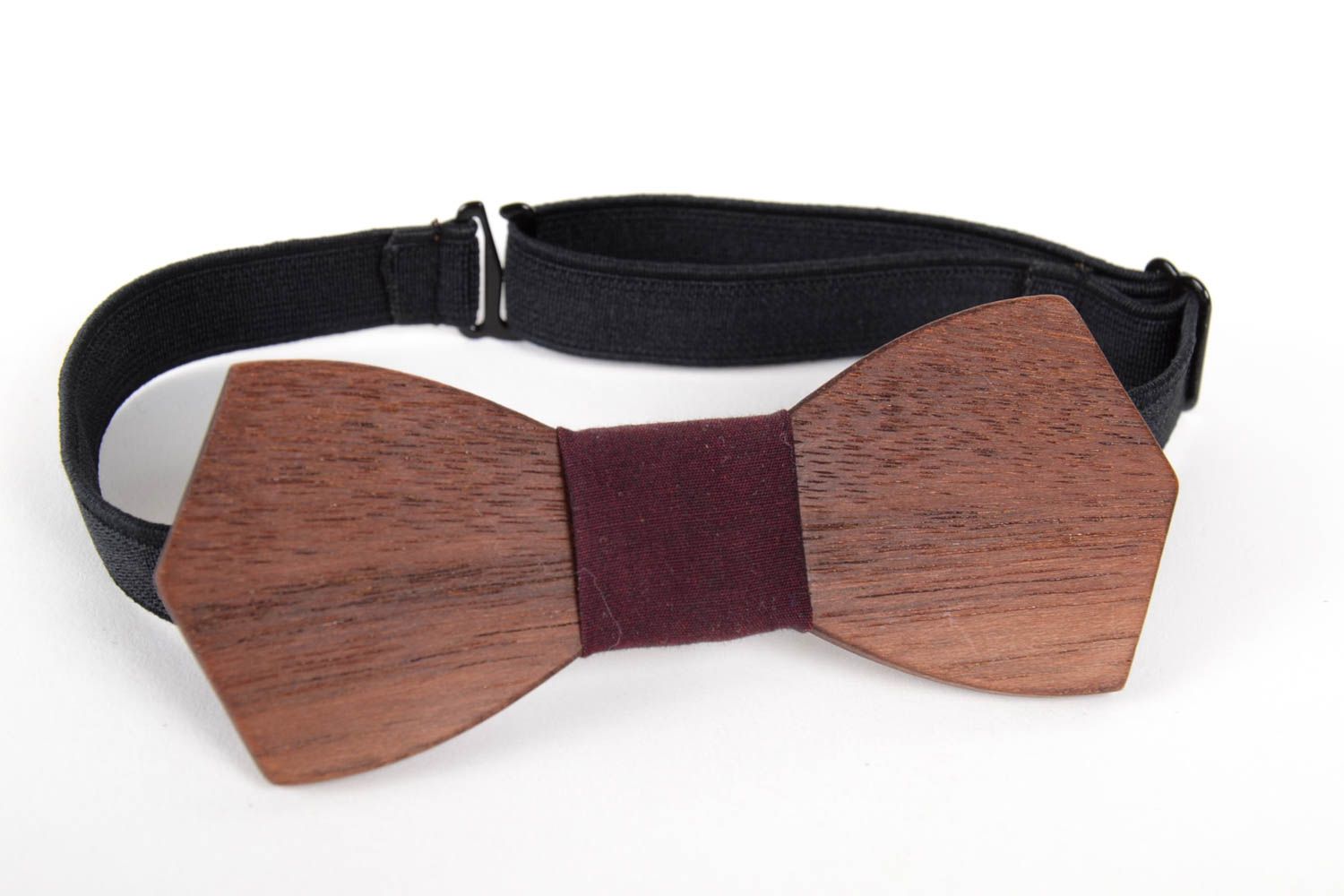 Handmade wooden present elegant fashionable bow tie lovely accessories photo 2