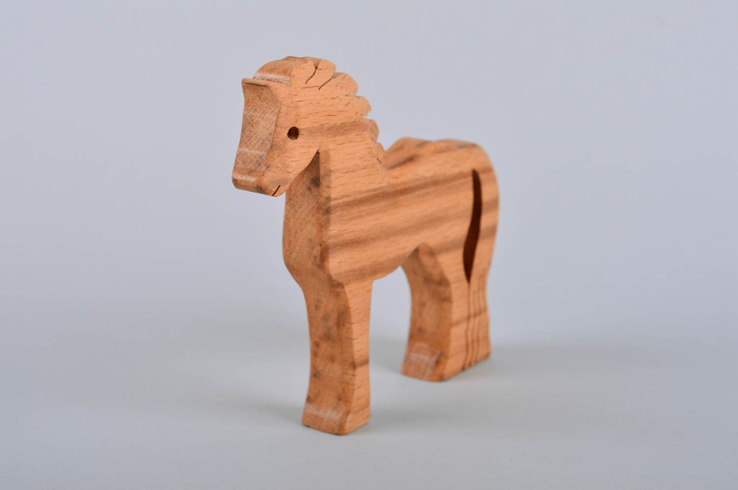 Handmade Spielzeug Holz Geschenk für Kinder Spielzeug aus Holz großes Pferd foto 3