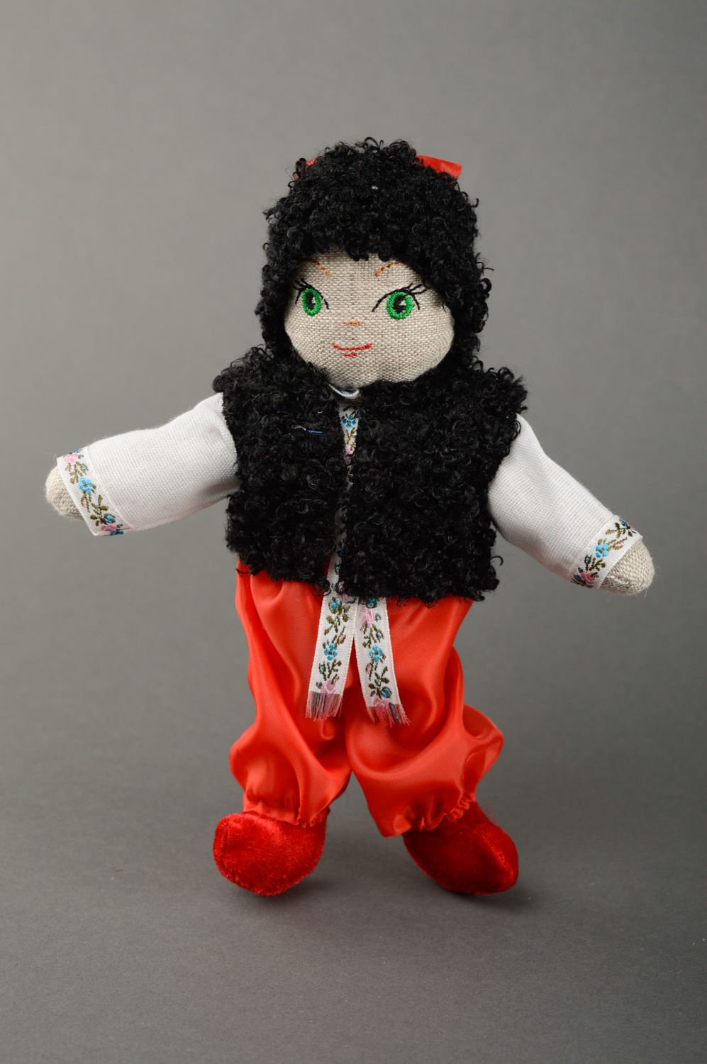 Handmade soft doll in national costume photo 1